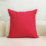 Red Color Cushion Cover Cotton Throw Pillow Case Solid Color Cushions Cover Office Home Decorative XF454-2 - one46.com.au