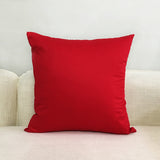 Red Color Cushion Cover Cotton Throw Pillow Case Solid Color Cushions Cover Office Home Decorative XF454-2 - one46.com.au