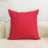 Red Color Cushion Cover Cotton Throw Pillow Case Solid Color Cushions Cover Office Home Decorative XF454-2 - one46.com.au