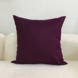 Red Color Cushion Cover Cotton Throw Pillow Case Solid Color Cushions Cover Office Home Decorative XF454-2 - one46.com.au