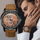 SOXY Brand Big Dial Sport Watch Men Fashion Leather Watch Men's Watches Quartz Clock Men's Watch relogio masculino reloj hombre - one46.com.au