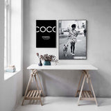Decoration Fashion Dogs Woman Poster Canvas Painting COCO Posters and Prints Wall Art Picture For Kids Room Decor For Home - one46.com.au