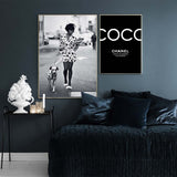 Decoration Fashion Dogs Woman Poster Canvas Painting COCO Posters and Prints Wall Art Picture For Kids Room Decor For Home - one46.com.au