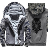 Men Clothing winter top Camouflage sleeve coats animal Printed Plus Size Brand sweatshirts 2019 Fashion Men's wool liner jackets - one46.com.au