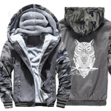 Men Clothing winter top Camouflage sleeve coats animal Printed Plus Size Brand sweatshirts 2019 Fashion Men's wool liner jackets - one46.com.au
