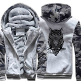 Men Clothing winter top Camouflage sleeve coats animal Printed Plus Size Brand sweatshirts 2019 Fashion Men's wool liner jackets - one46.com.au