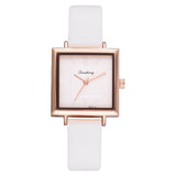 Top Brand Women Bracelet Square Watch Contracted Leather Crystal Wristwatches Women Dress Ladies Quartz Clock Dropshiping - one46.com.au