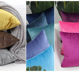 Luxury Velvet Cushion Cover 45x45cm Pillow Cover Pillow Case Green Yellow Pink Blue Gold White Black Gray Home Decorative Sofa - one46.com.au