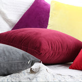 Luxury Velvet Cushion Cover 45x45cm Pillow Cover Pillow Case Green Yellow Pink Blue Gold White Black Gray Home Decorative Sofa - one46.com.au