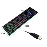 104 Key Suspension Cap Rainbow RGB Backlit Waterproof Mechanical Feel USB Wired Gaming Keyboard for Computer PC Laptop for DOTA2 - one46.com.au