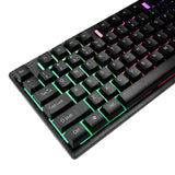 104 Key Suspension Cap Rainbow RGB Backlit Waterproof Mechanical Feel USB Wired Gaming Keyboard for Computer PC Laptop for DOTA2 - one46.com.au