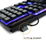 104 Key Suspension Cap Rainbow RGB Backlit Waterproof Mechanical Feel USB Wired Gaming Keyboard for Computer PC Laptop for DOTA2 - one46.com.au