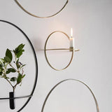 Candle Holder 3D Geometric Tea Light Metal Candlestick Brief Round Geometry Candle Holders Art Home Decor - one46.com.au