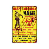 [ Mike86 ] Zombie CAUTION Beware Metal Tin Sign Vintage Home Pub Retro metal wall Painting art Poster ArtFG-508 - one46.com.au