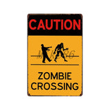 [ Mike86 ] Zombie CAUTION Beware Metal Tin Sign Vintage Home Pub Retro metal wall Painting art Poster ArtFG-508 - one46.com.au