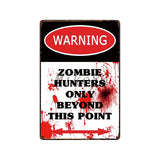 [ Mike86 ] Zombie CAUTION Beware Metal Tin Sign Vintage Home Pub Retro metal wall Painting art Poster ArtFG-508 - one46.com.au