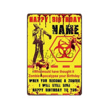 [ Mike86 ] Zombie CAUTION Beware Metal Tin Sign Vintage Home Pub Retro metal wall Painting art Poster ArtFG-508 - one46.com.au