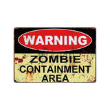 [ Mike86 ] Zombie CAUTION Beware Metal Tin Sign Vintage Home Pub Retro metal wall Painting art Poster ArtFG-508 - one46.com.au