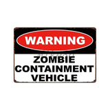 [ Mike86 ] Zombie CAUTION Beware Metal Tin Sign Vintage Home Pub Retro metal wall Painting art Poster ArtFG-508 - one46.com.au