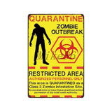 [ Mike86 ] Zombie CAUTION Beware Metal Tin Sign Vintage Home Pub Retro metal wall Painting art Poster ArtFG-508 - one46.com.au