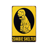 [ Mike86 ] Zombie CAUTION Beware Metal Tin Sign Vintage Home Pub Retro metal wall Painting art Poster ArtFG-508 - one46.com.au