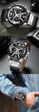 Top Brand Luxury Mens Watches Military Sports Army Fashion Leather Wristwatch Leather Quartz Watch erkek saat 8329 - one46.com.au