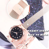 Luxury Luminous Women Watches Starry Sky Magnetic Female Wristwatch Waterproof Rhinestone Clock relogio feminino montre femme - one46.com.au