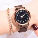 Luxury Luminous Women Watches Starry Sky Magnetic Female Wristwatch Waterproof Rhinestone Clock relogio feminino montre femme - one46.com.au