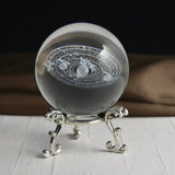 3D Solar System Miniature Crystal Ball Engraved Planets Model Home Decor Gifts E2S - one46.com.au