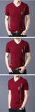 2019 New Fashion Brand T Shirts Mens V Neck Pattern Summer Tops  Street Style Trends Cotton Short Sleeve Tshirts Men Clothing - one46.com.au