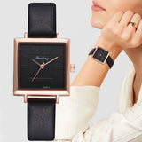 Top Brand Women Bracelet Square Watch Contracted Leather Crystal Wristwatches Women Dress Ladies Quartz Clock Dropshiping - one46.com.au