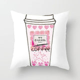 45cm*45cm Hand painted flowers and perfume bottles super soft cushion cover and sofa pillow case Home decorative pillow cover - one46.com.au