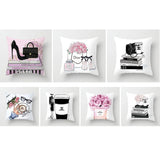 45cm*45cm Hand painted flowers and perfume bottles super soft cushion cover and sofa pillow case Home decorative pillow cover - one46.com.au