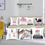 45cm*45cm Hand painted flowers and perfume bottles super soft cushion cover and sofa pillow case Home decorative pillow cover - one46.com.au