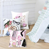 45cm*45cm Hand painted flowers and perfume bottles super soft cushion cover and sofa pillow case Home decorative pillow cover - one46.com.au