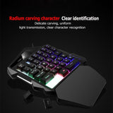 K13 USB Wired Single Hand Gaming Keyboard Mix-color Backlit 35 Keys Keypad for PC Computer Desktop - one46.com.au