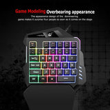 K13 USB Wired Single Hand Gaming Keyboard Mix-color Backlit 35 Keys Keypad for PC Computer Desktop - one46.com.au