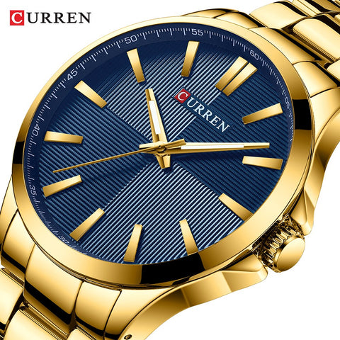 CURREN Gold Stainless Steel Luxury Quartz Men WatchesMens Business Male Clock Montre Homme Zegarek Meski Erkek Kol Saati - one46.com.au