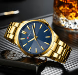 CURREN Gold Stainless Steel Luxury Quartz Men WatchesMens Business Male Clock Montre Homme Zegarek Meski Erkek Kol Saati - one46.com.au