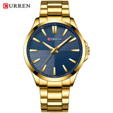 CURREN Gold Stainless Steel Luxury Quartz Men WatchesMens Business Male Clock Montre Homme Zegarek Meski Erkek Kol Saati - one46.com.au