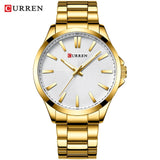 CURREN Gold Stainless Steel Luxury Quartz Men WatchesMens Business Male Clock Montre Homme Zegarek Meski Erkek Kol Saati - one46.com.au