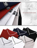 2019 New Fashion Brands Summer Polo Shirt Men's Mandarin Collar Slim Fit Short Sleeve Solid Color Polos Casual Men's Clothing - one46.com.au