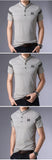 2019 New Fashion Brands Summer Polo Shirt Men's Mandarin Collar Slim Fit Short Sleeve Solid Color Polos Casual Men's Clothing - one46.com.au