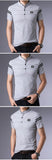 2019 New Fashion Brands Summer Polo Shirt Men's Mandarin Collar Slim Fit Short Sleeve Solid Color Polos Casual Men's Clothing - one46.com.au