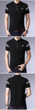 2019 New Fashion Brands Summer Polo Shirt Men's Mandarin Collar Slim Fit Short Sleeve Solid Color Polos Casual Men's Clothing - one46.com.au