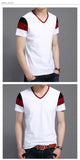 2019 New Fashion Brand T Shirts Men Top Grade Trends Streetwear Tops Summer V Neck Striped  Short Sleeve Tshirts Men Clothing - one46.com.au