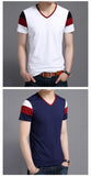 2019 New Fashion Brand T Shirts Men Top Grade Trends Streetwear Tops Summer V Neck Striped  Short Sleeve Tshirts Men Clothing - one46.com.au