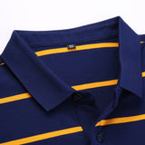 2019 New Fashion Brand Summer Polo Shirts Mens Striped With Short Sleeve Slim Fit Top Grade Cotton Polos Casual Mens Clothing - one46.com.au