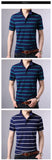 2019 New Fashion Brand Summer Polo Shirts Mens Striped With Short Sleeve Slim Fit Top Grade Cotton Polos Casual Mens Clothing - one46.com.au