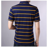 2019 New Fashion Brand Summer Polo Shirts Mens Striped With Short Sleeve Slim Fit Top Grade Cotton Polos Casual Mens Clothing - one46.com.au